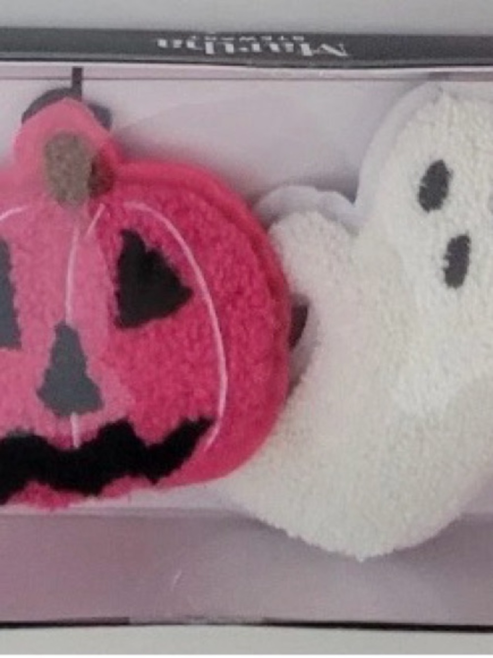 Martha Stewart Halloween 6' Garland Hot Pink Jack O Lantern & Ghost Sherpa Soft